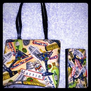 Martini Print Purse